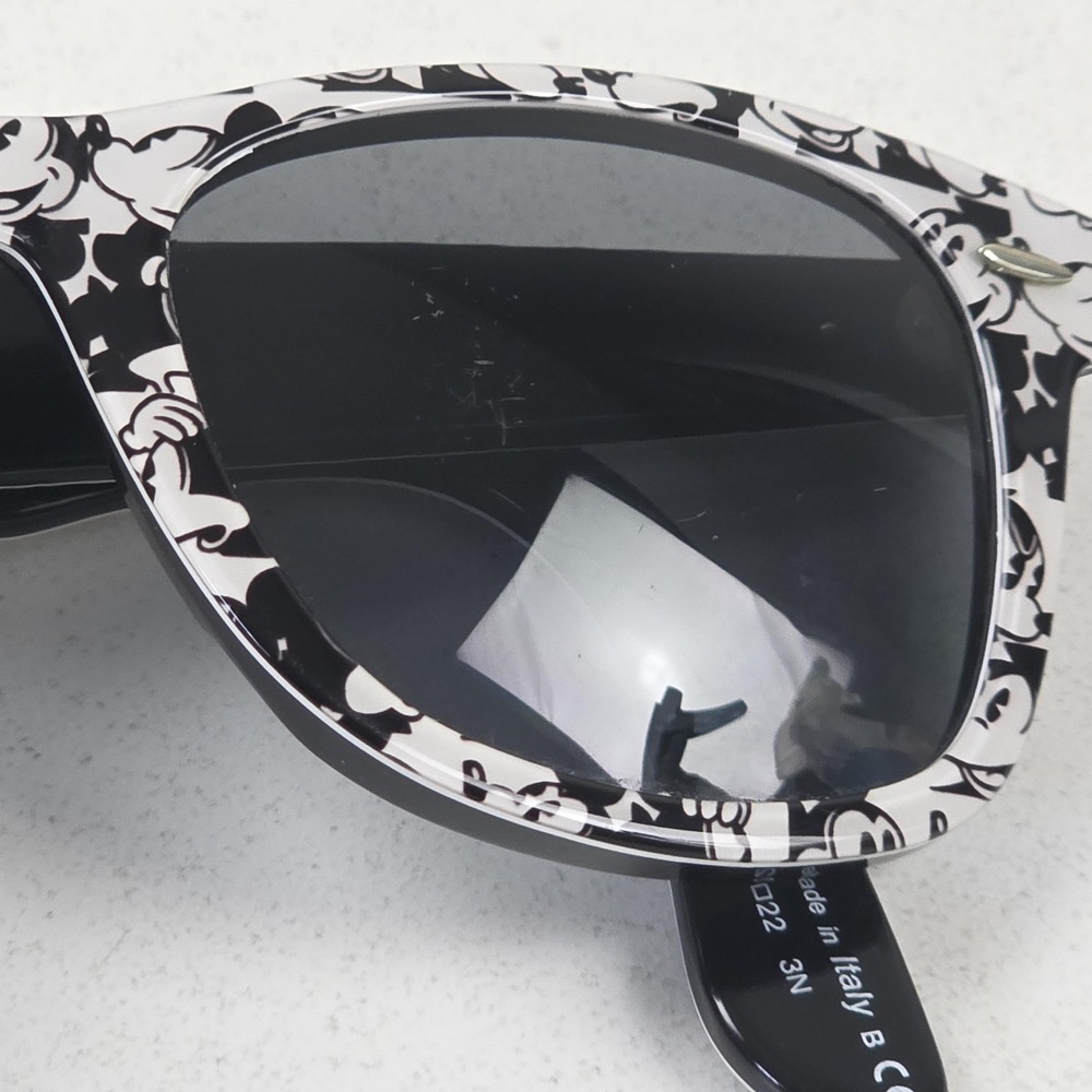 Ray-Ban RB2140 Wayfarer Sunglasses Mens Black Gray Disney Made Italy 1130/71 - Picture 14 of 16